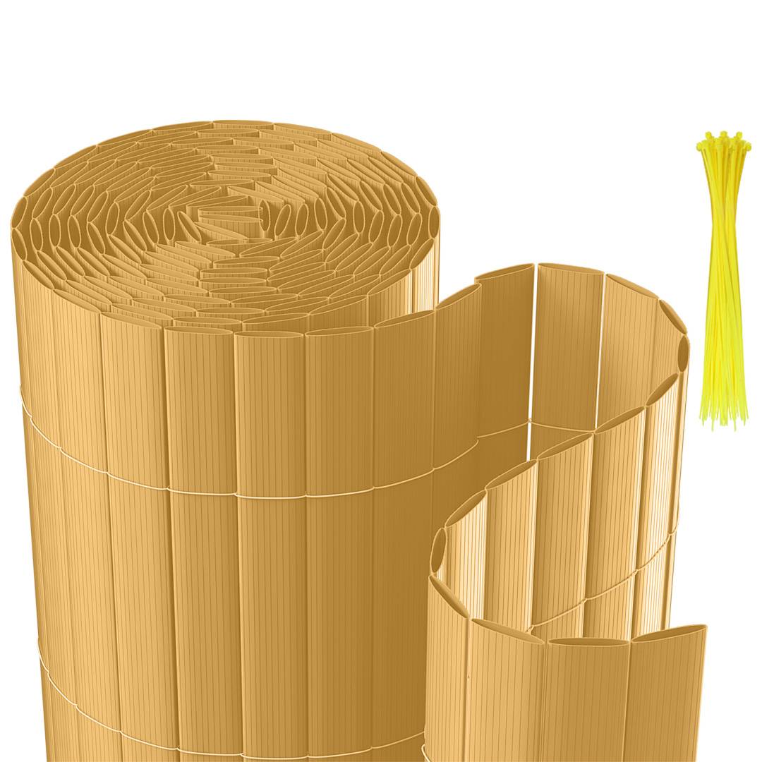 Geschnittener zylindrischer Stapel von gelbem getrockneter Spaghetti-Pasta, mit einem kleinen Bündel auf der rechten Seite gezeigt.