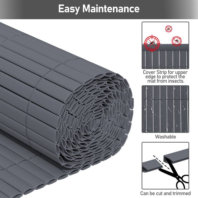 PVC Sichtschutzmatte Sichtschutzzaun Balkon Terrasse Windschutz Sichtschutz Outdoor Balkonverkleidung Wetterfest UV-Schutz für Balkon Garten Markise