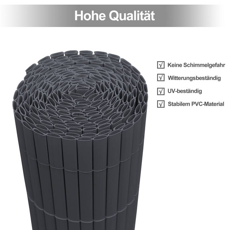 PVC Sichtschutzmatte Sichtschutzzaun Balkon Terrasse Windschutz Sichtschutz Outdoor Balkonverkleidung Wetterfest UV-Schutz für Balkon Garten Markise