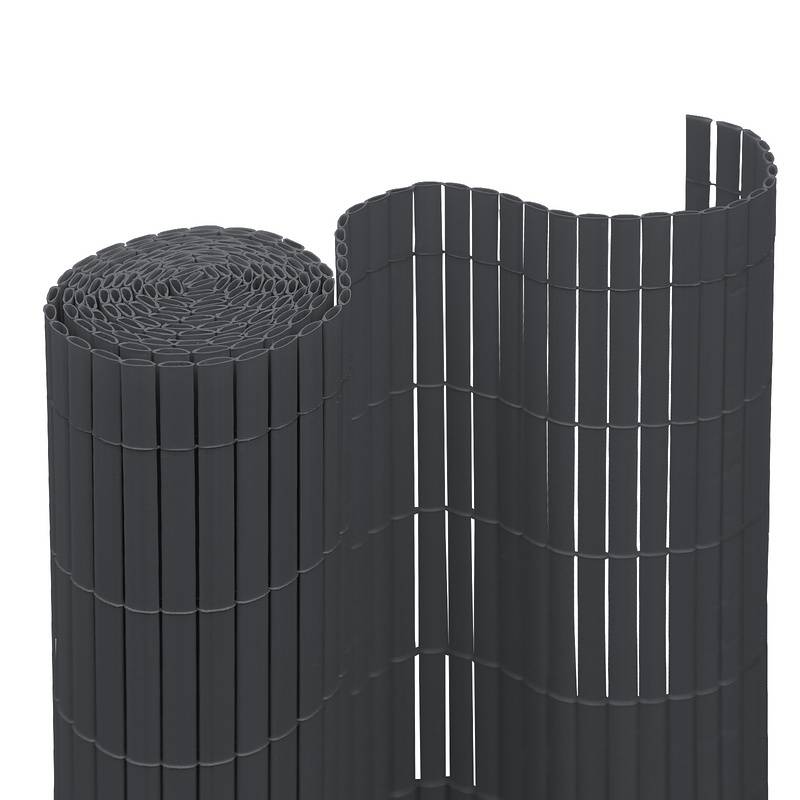 Sichtschutzmatte PVC Sichtschutzzaun grau Windschutz fur Garten Balkon und Terrasse 90x900cm