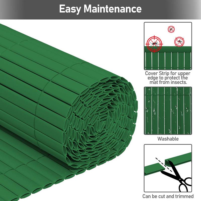 PVC Sichtschutzmatte Sichtschutzzaun Balkon Terrasse Windschutz Sichtschutz Outdoor Balkonverkleidung Wetterfest UV-Schutz für Balkon Garten Markise