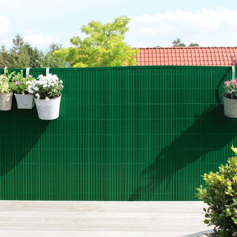 PVC Sichtschutzmatte Sichtschutzzaun Balkon Terrasse Windschutz Sichtschutz Outdoor Balkonverkleidung Wetterfest UV-Schutz für Balkon Garten Markise