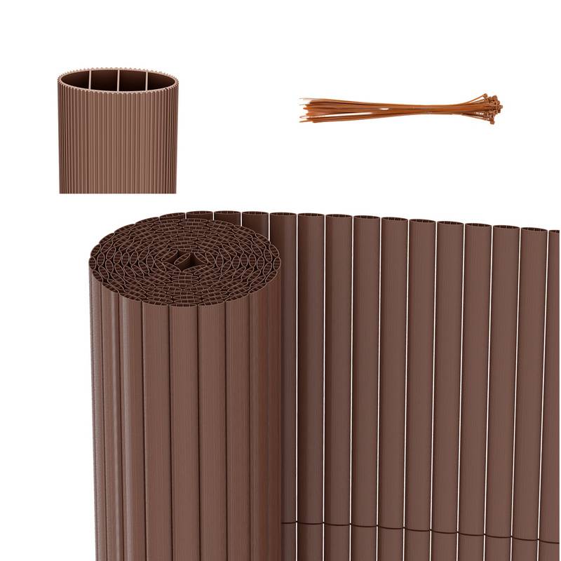 PVC Sichtschutzmatte mit Kabelbindern Outdoor Balkonverkleidung Wetterfest UV-Schutz Sichtschutzzaun Balkon Terrasse Windschutz Sichtschutz für