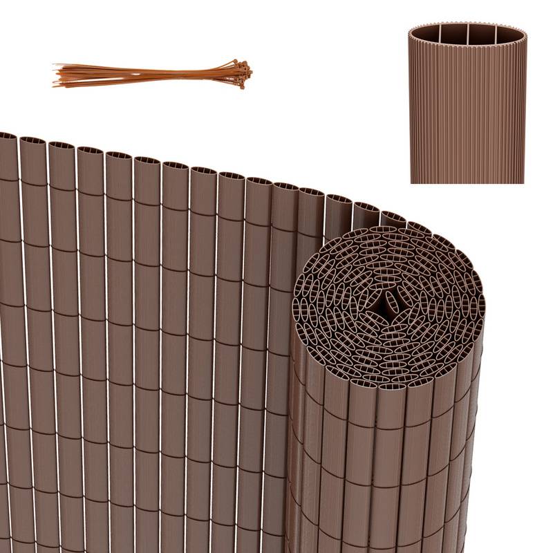 PVC Sichtschutzmatte mit Kabelbindern Outdoor Balkonverkleidung Wetterfest UV-Schutz Sichtschutzzaun Balkon Terrasse Windschutz Sichtschutz für