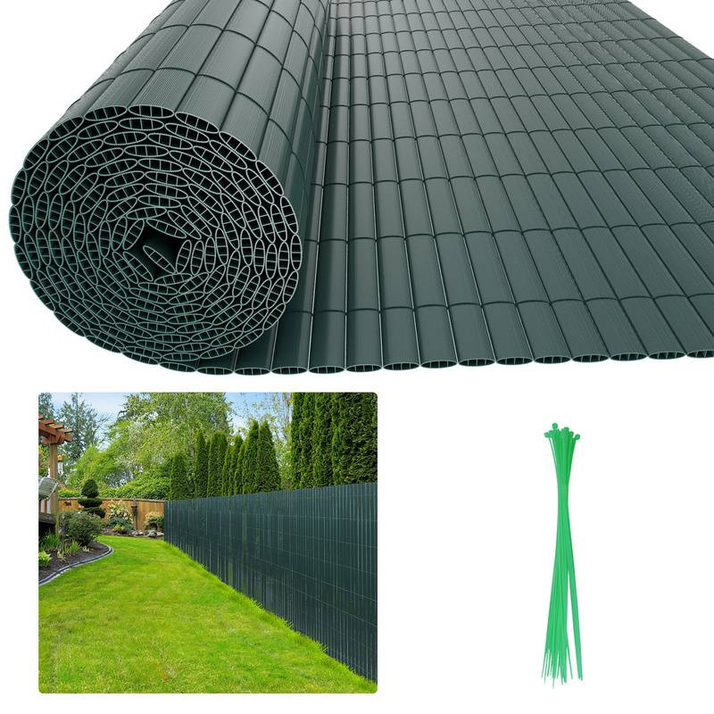 PVC Sichtschutzmatte Sichtschutzzaun Balkon Windschutz Sichtschutz für Zaun Grün 160x800cm