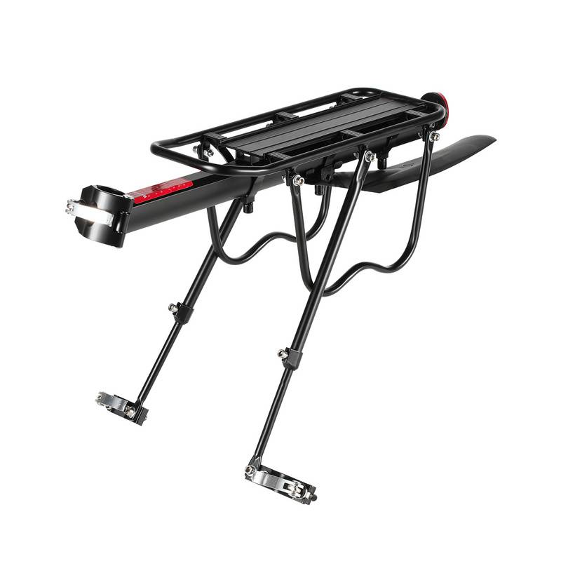 Fahrrad Gepäckträger Aluminiumlegierung, mit Reflektor- verstellbar für 24 - 29 Zoll Fahrräder, inkl. Schutzblech, belastbar bis maximal 50 kg
