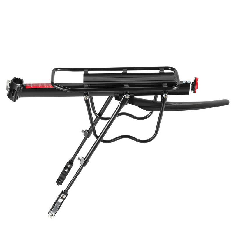 Fahrrad Gepäckträger Aluminium, mit Reflektor- verstellbar für 24 - 29 Zoll Fahrräder, inkl. Schutzblech, belastbar bis maximal 50 kg