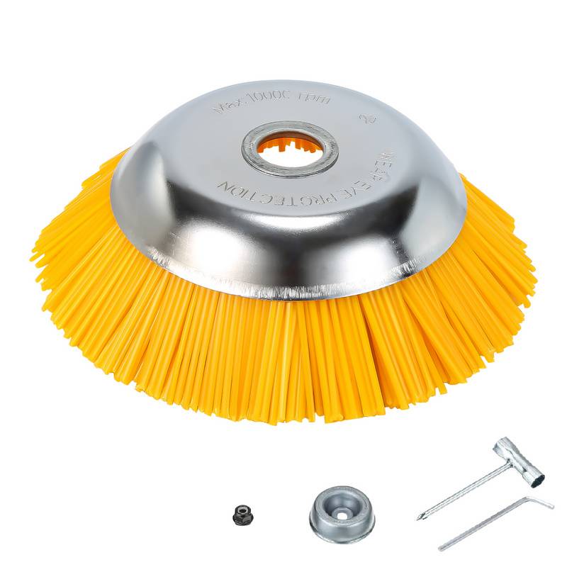 Unkrautbürste Nylon Freischneideraufsatz 25,4x200mm Nylonbürste Für Stihl Motorsense Freischneider