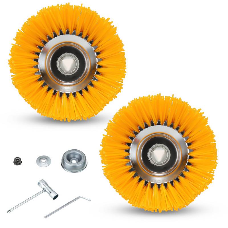 Unkrautbürste 2er Nylon 25,4x200mm Freischneideraufsatz Nylonbürste Für Stihl Motorsense Freischneider