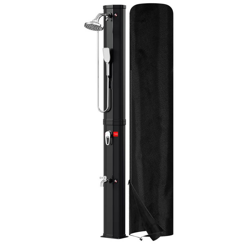 Solardusche Maximaler Druck 3,5 bar Einstellbare Temperatur Pooldusche für den Garten Für Pools, Terrassen und Gärten 60L Mit Handbrause Mit Schutz