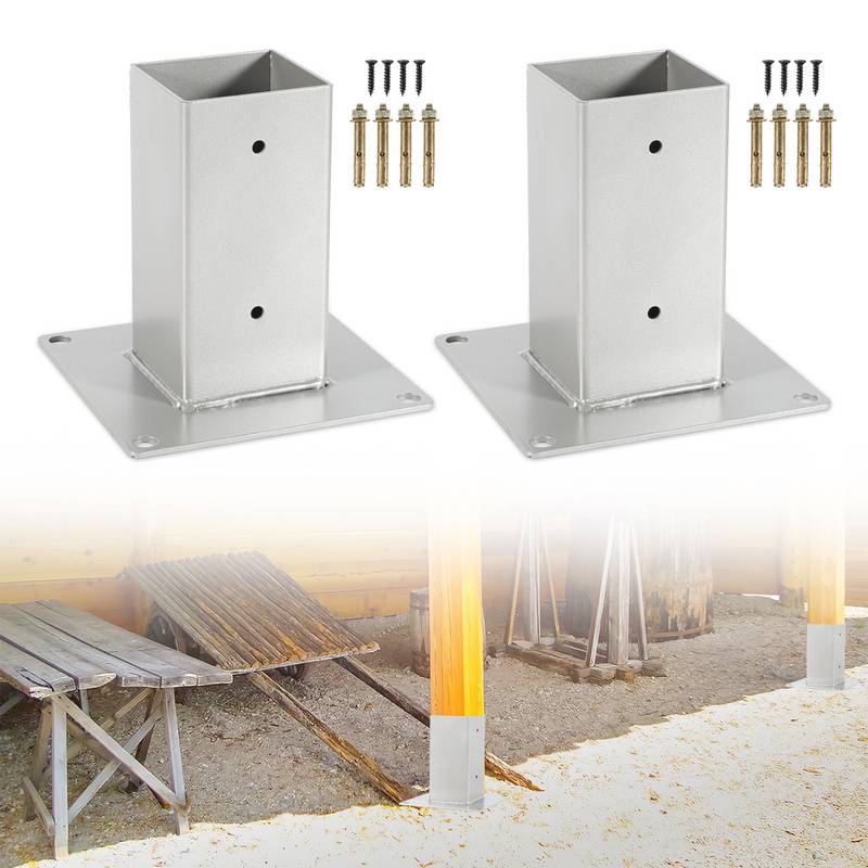 Aufschraubhülse Aufschraubbodenhülse Einschlagbodenhülsen ger Bodenh&uuml 4 Stück 90*90mm