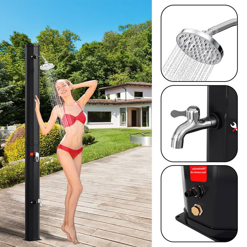 Solardusche Solar Gartendusche Shower Dusche Pooldusche Campingdusche 35L (mit Schutzabdeckung)