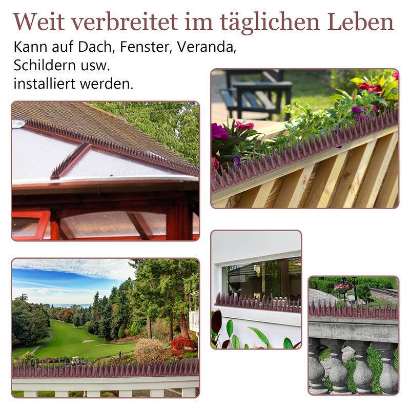 Vogelabwehr 24x Taubenabwehr Taubenabwehr Rabe Raben Taubenspikes Vogelschreck Vogel Taubenspikes Abwehrstachel Taubenschreck 10.32M