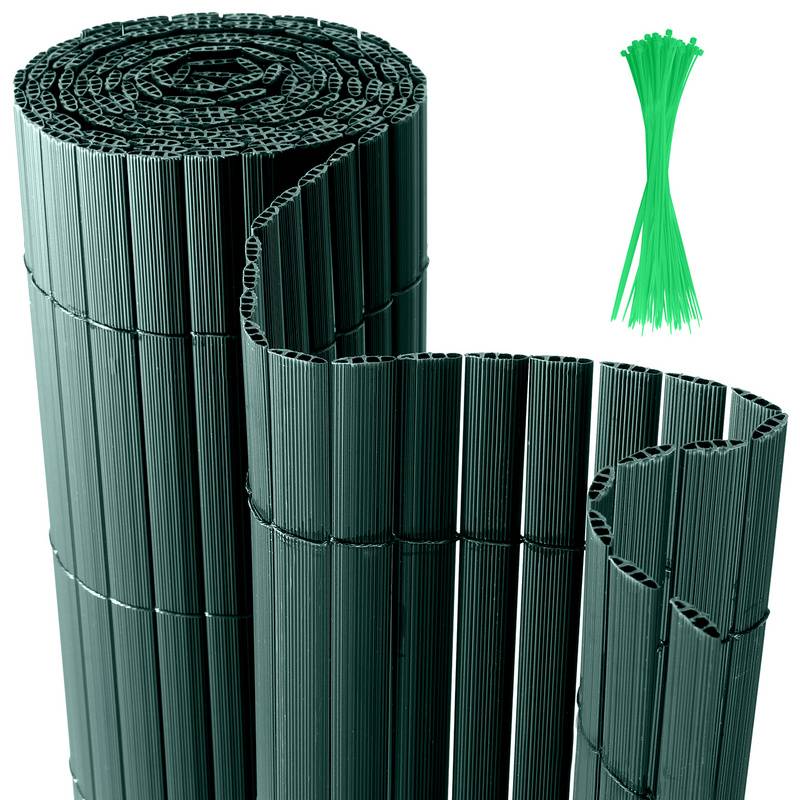 PVC Sichtschutzmatte PVC Sichtschutzzaun Grün Windschutz fur Garten Balkon und Terrasse 140x900cm