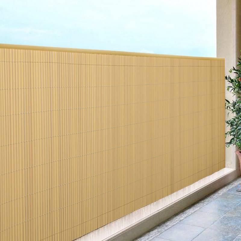Sichtschutzmatte PVC Sichtschutzzaun Bambus Windschutz fur Garten Balkon und Terrasse 80x500cm
