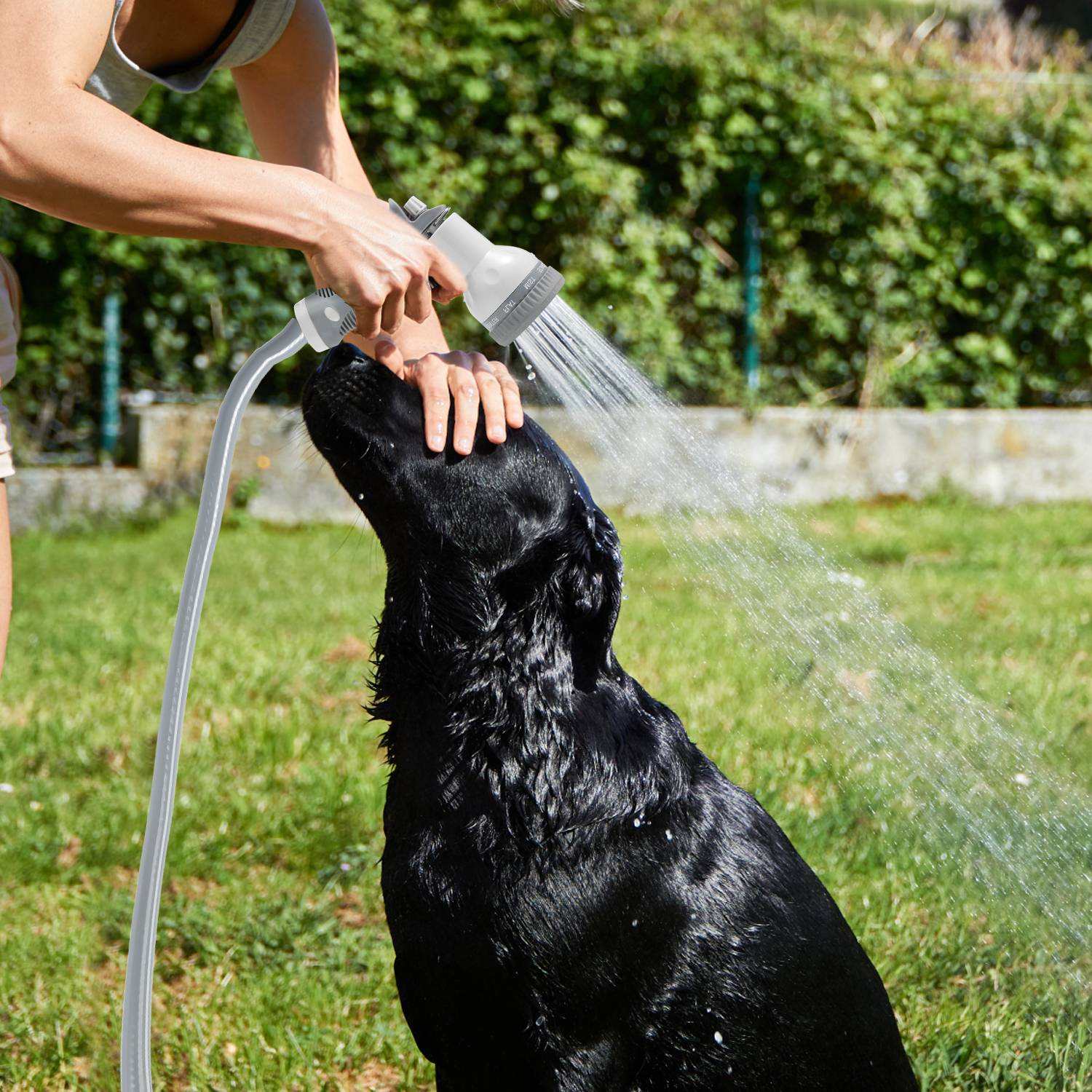 Druckluftschlauchtrommel Schlauchaufroller 30m automatik Aufroller 8 bar 1/4" Anschluss mit Multifunktionale Wasserspritzpistole Druckluftschlauch