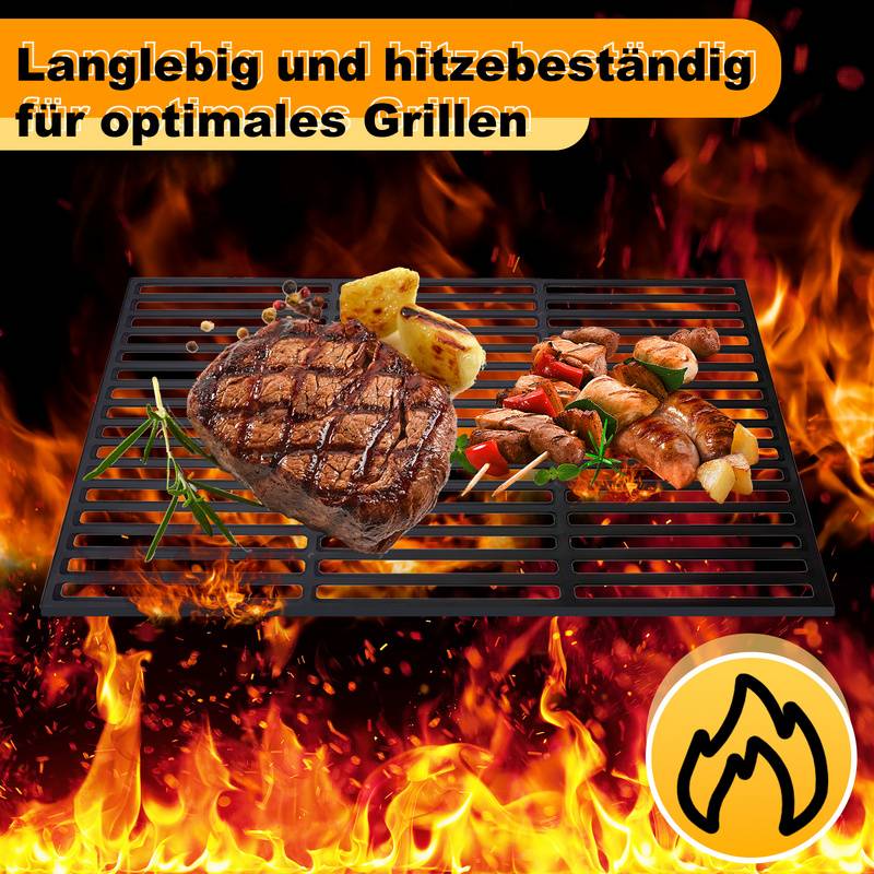 Grillrost Grillgitter BBQ Grillrost Eckig emailliert Grillplatte für Gasgrill 60x40cm