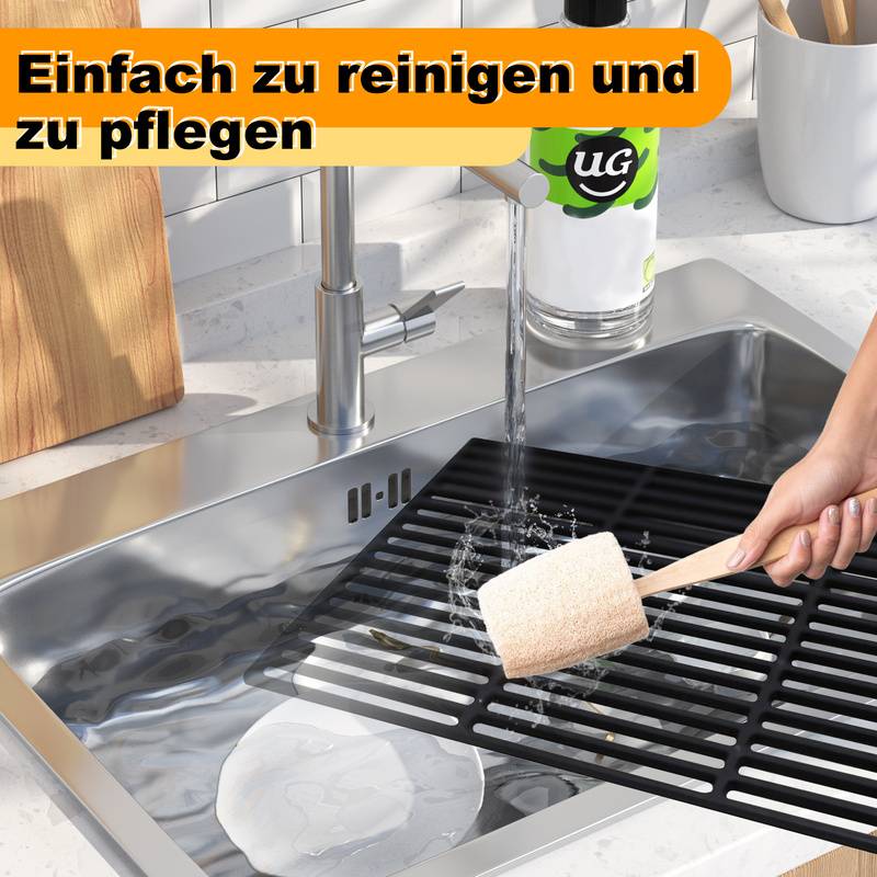 Gusseisen Grillrost 54x34cm Grillgitter Gussrost für Gasgrill und Holzkohlegrill Emailliert