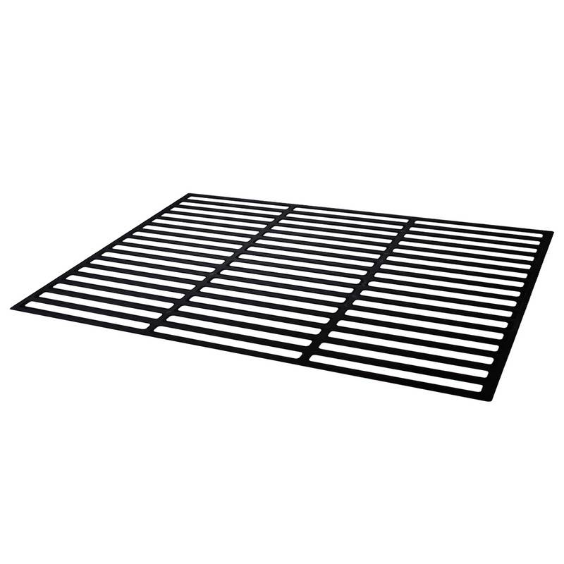Grillrost 54x34cm BBQ Gusseisen emailliert Grillplatte rechteckig Rost Grillgitter