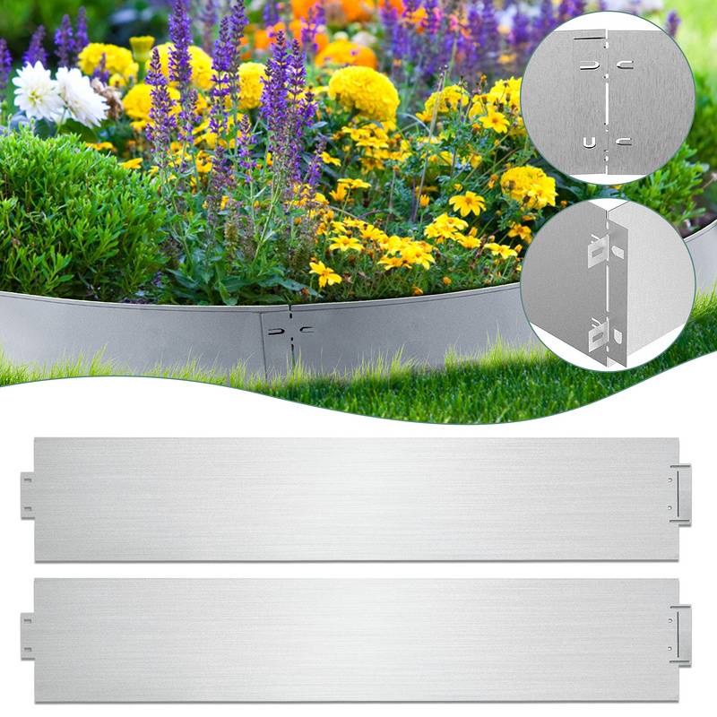 Rasenkante Einfache Montage Profilkante Rasenborde Gartenpalisade Beetrand 100x18cm 30m