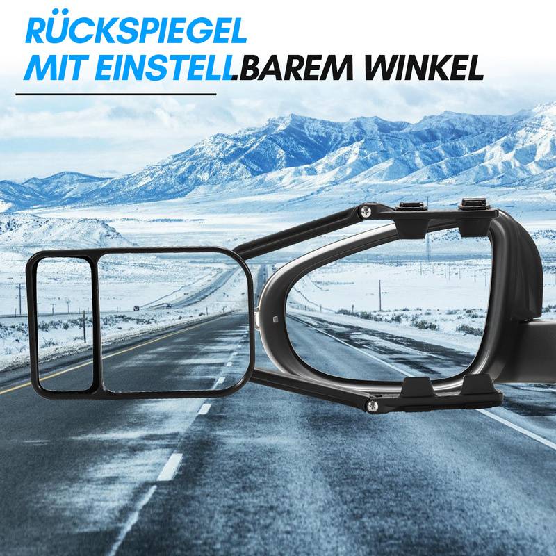 2x caravanspiegel Wohnwagenspiegel für Pkw und Bus Zusatzspiegel für Wohnwagen für ein optimales Blickfeld Universal Caravanspiegel Duo 12.5x18.5cm