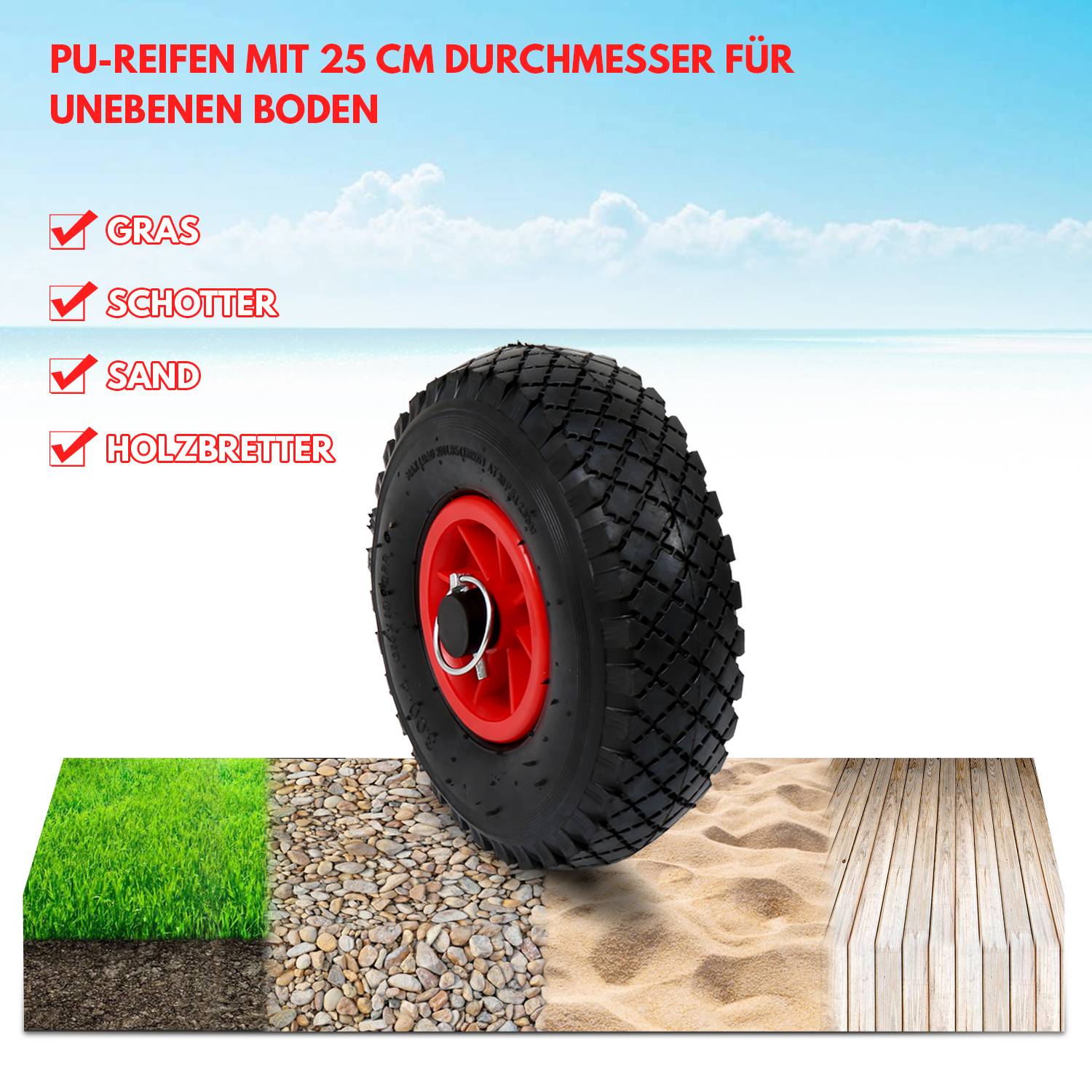 Kanuwagen Kajakwagen Surfwagen klappbar mit Gurt Luftreifen gepolstert Alu Silber bis 80 kg