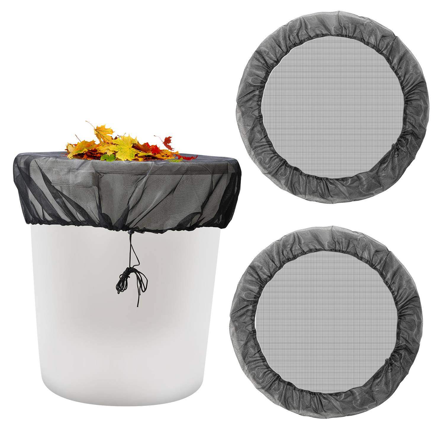 Regentonnen Netz 8Stk Regentonnen Netz Regentonne Abdeckung mit Zugkordel 95cm Verstellbares Regentonnennetz