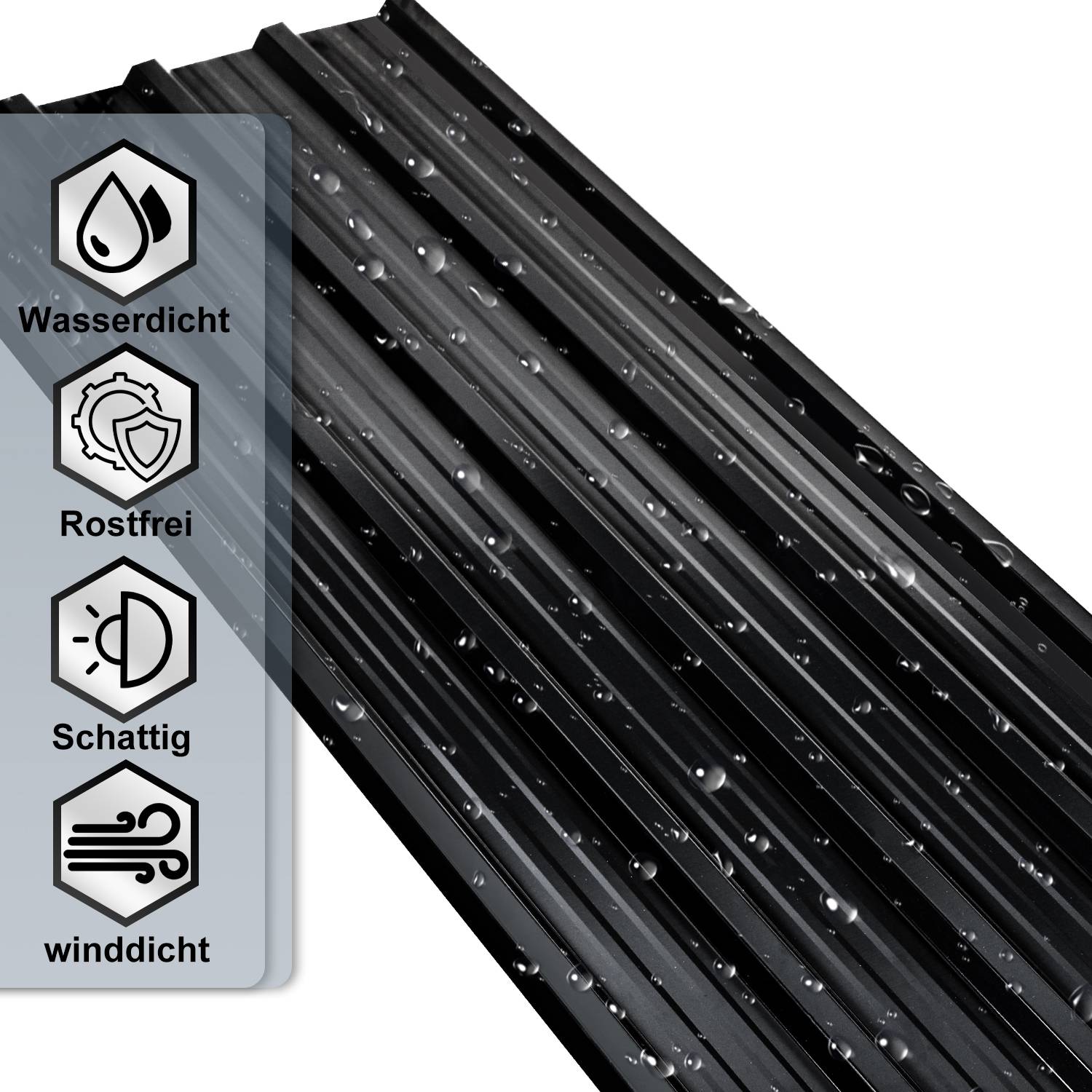 Trapezblech Dachpaneele 12/24/36 Stk 129x46cm, Verzinkter Stahl Profilblech Dachblech Wellblech - Anthrazit 7㎡ 12x