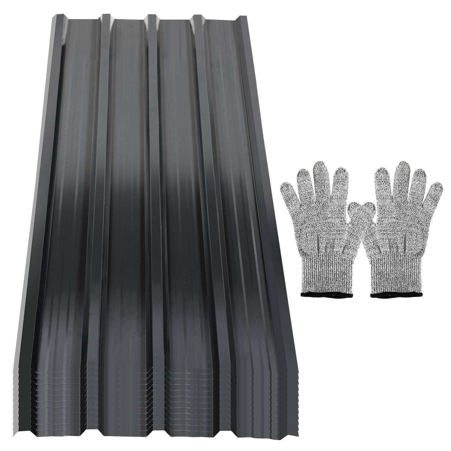Trapezblech 129x46cm Anthrazit 12/24/36 Stück Metallblech Dachblech Stahlblech für Gerätehaus Carport - 36er Set (21m²)