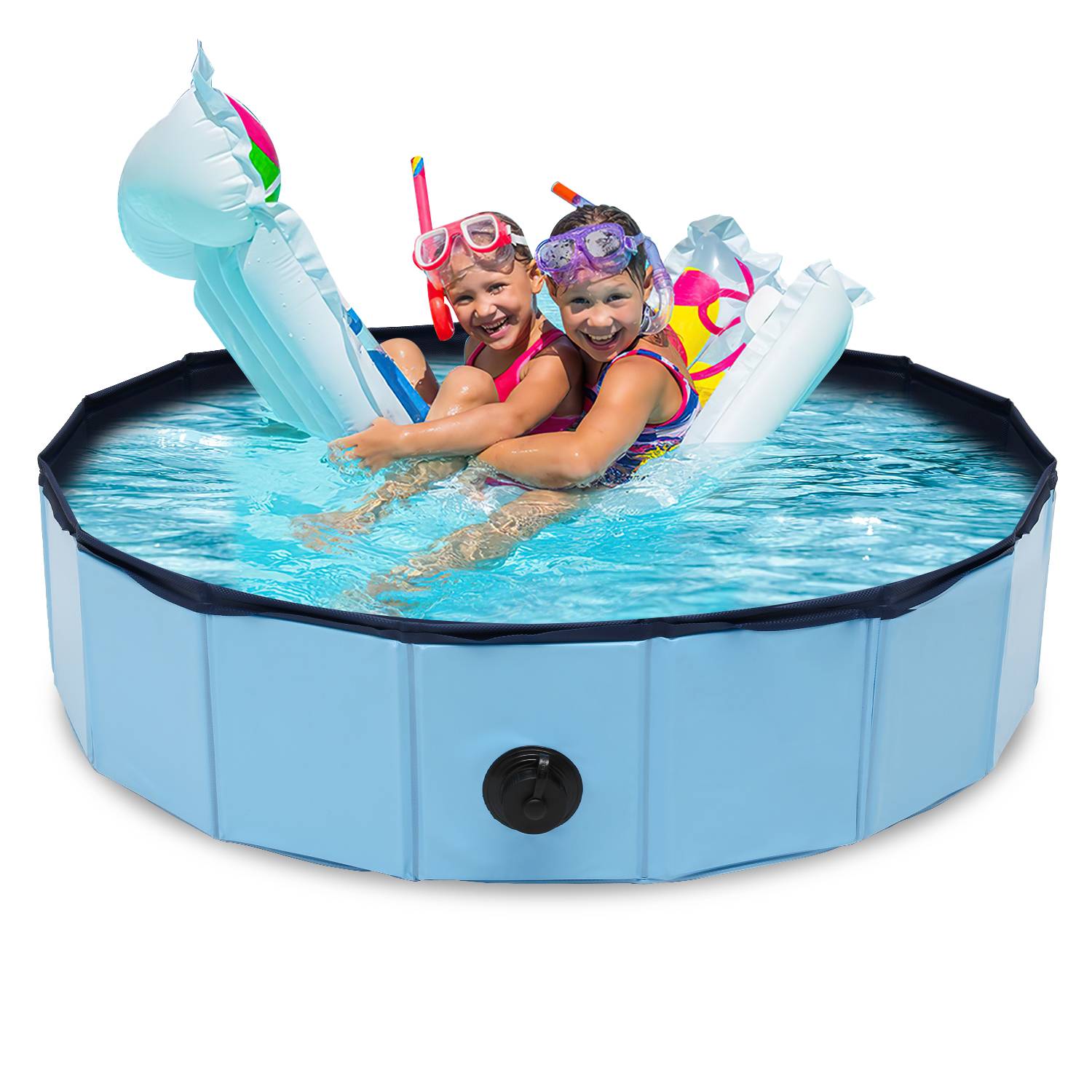 Hundepool 120*30CM PVC Faltbarer Kinderpool Kleber Schwimmbad Planschbecken