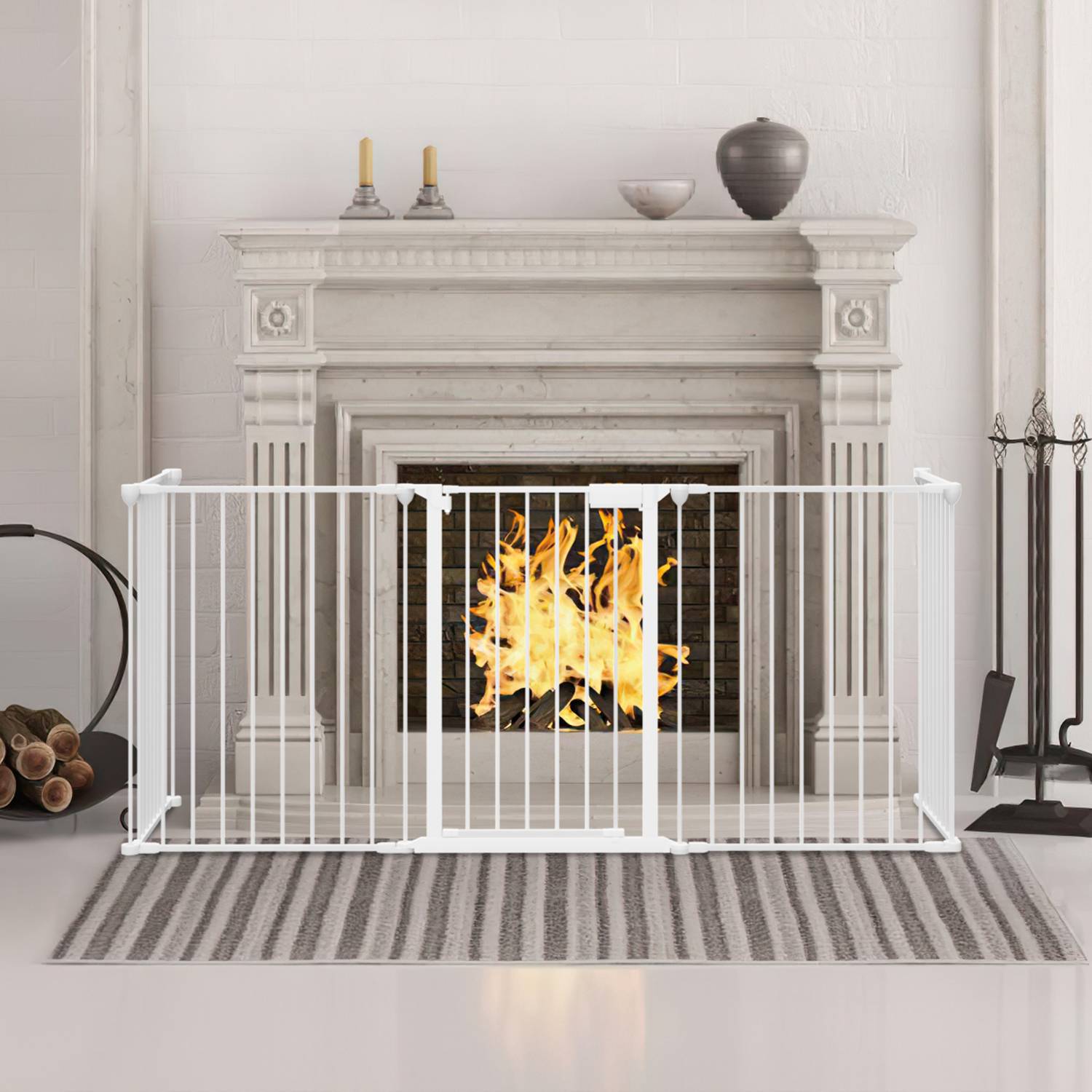 Kaminschutzgitter 5x Türschutzgitter Kinderschutzgitter Schutzgitter Ofen Absperrgitter Tierschutzgitter 300x75cm