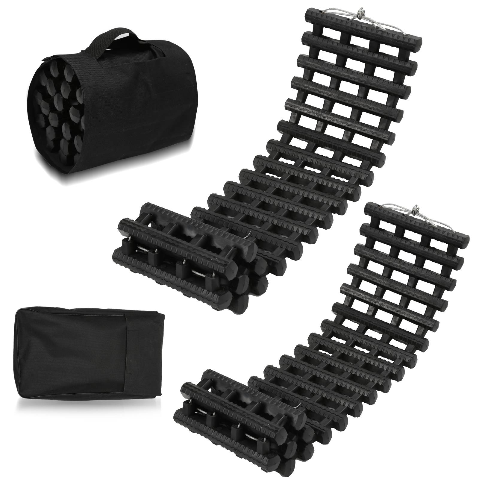 Anfahrhilfe 2x Schnee Traktionshilfe 80cm Reifen schneeketten Anti Rutsch Sandbleche