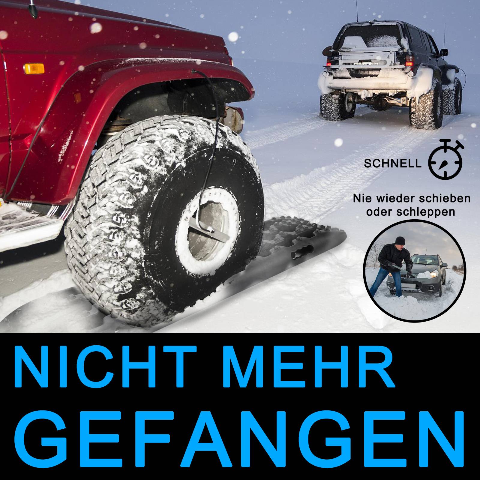 Anfahrhilfe 2x Last Traktionshilfe 10t Auto Reifen schneeketten Sandbleche