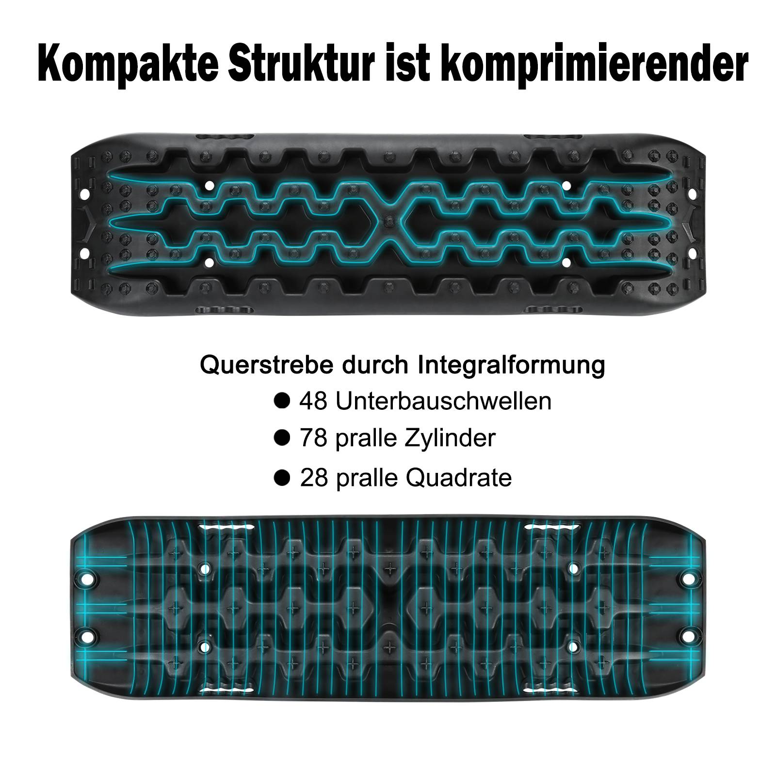 Anfahrhilfe 2x Sandbleche Traktionsmatte Anfahrhilfe 10t mit Aufbewahrungstasche