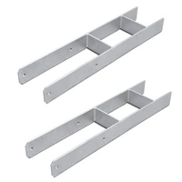 2 Stück Pfostenanker 141MM H-Pfostenträger H-Anker 600 mm Länge Pfostenschuh für Carport Silber 2 Stück Pfostenanker 141MM H-Pfostenträger H-Anker 600 mm Länge Pfostenschuh für Carport Silber