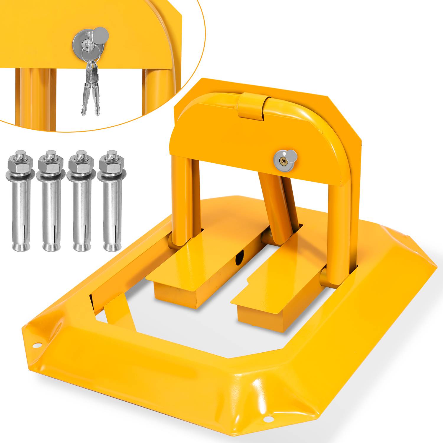 Absperrpfosten 1er Parkplatzsperre Klappbar universell Parkpfosten Absperrung