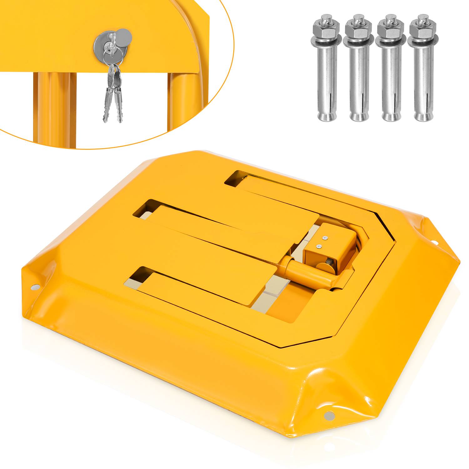 Absperrpfosten 1 set Parkplatzsperre Klappbar universell Parkpfosten Absperrung