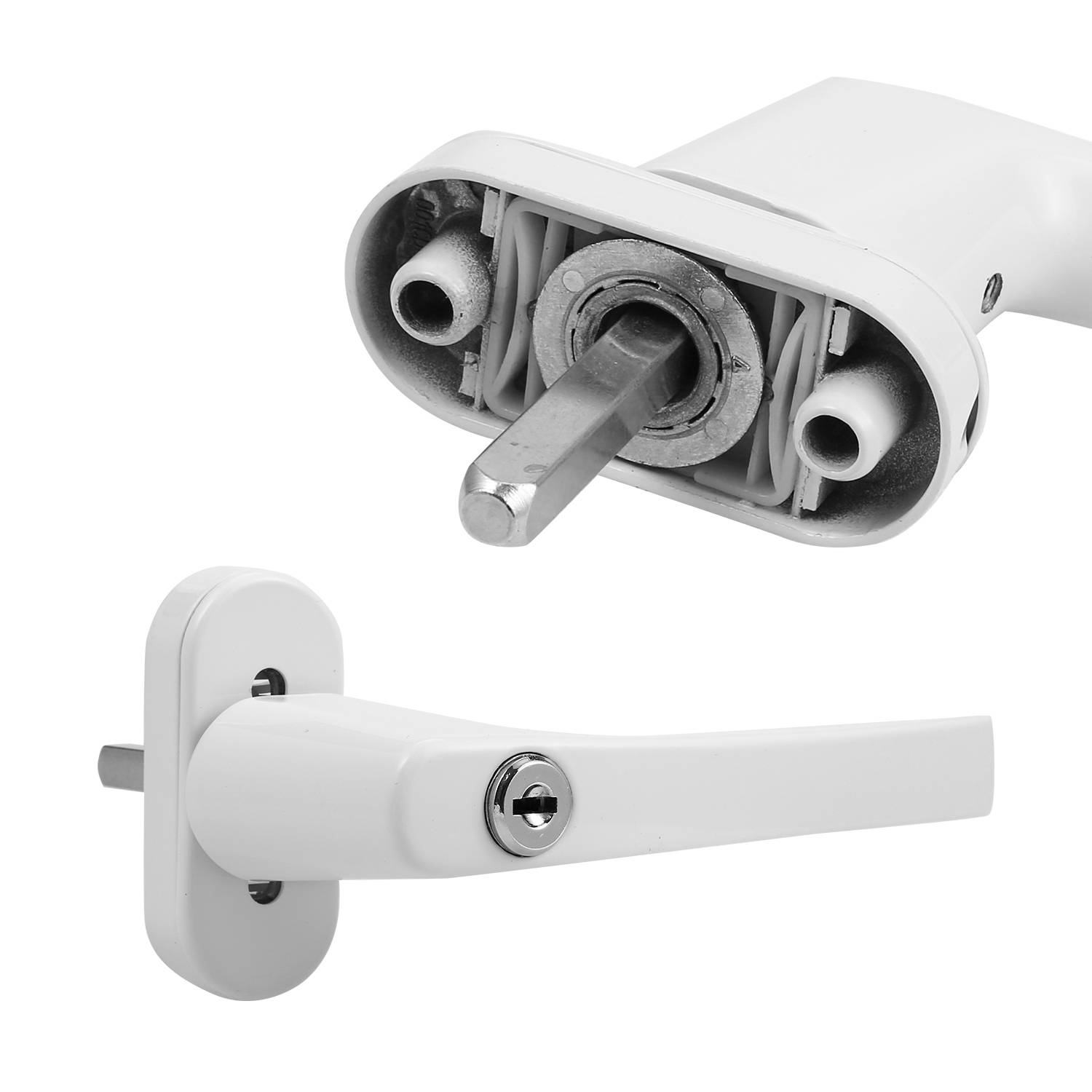 Fenstergriff Fenstergriffe Alu Set Sicherheitsfenstergriff abschließbar Griff 8X weiß