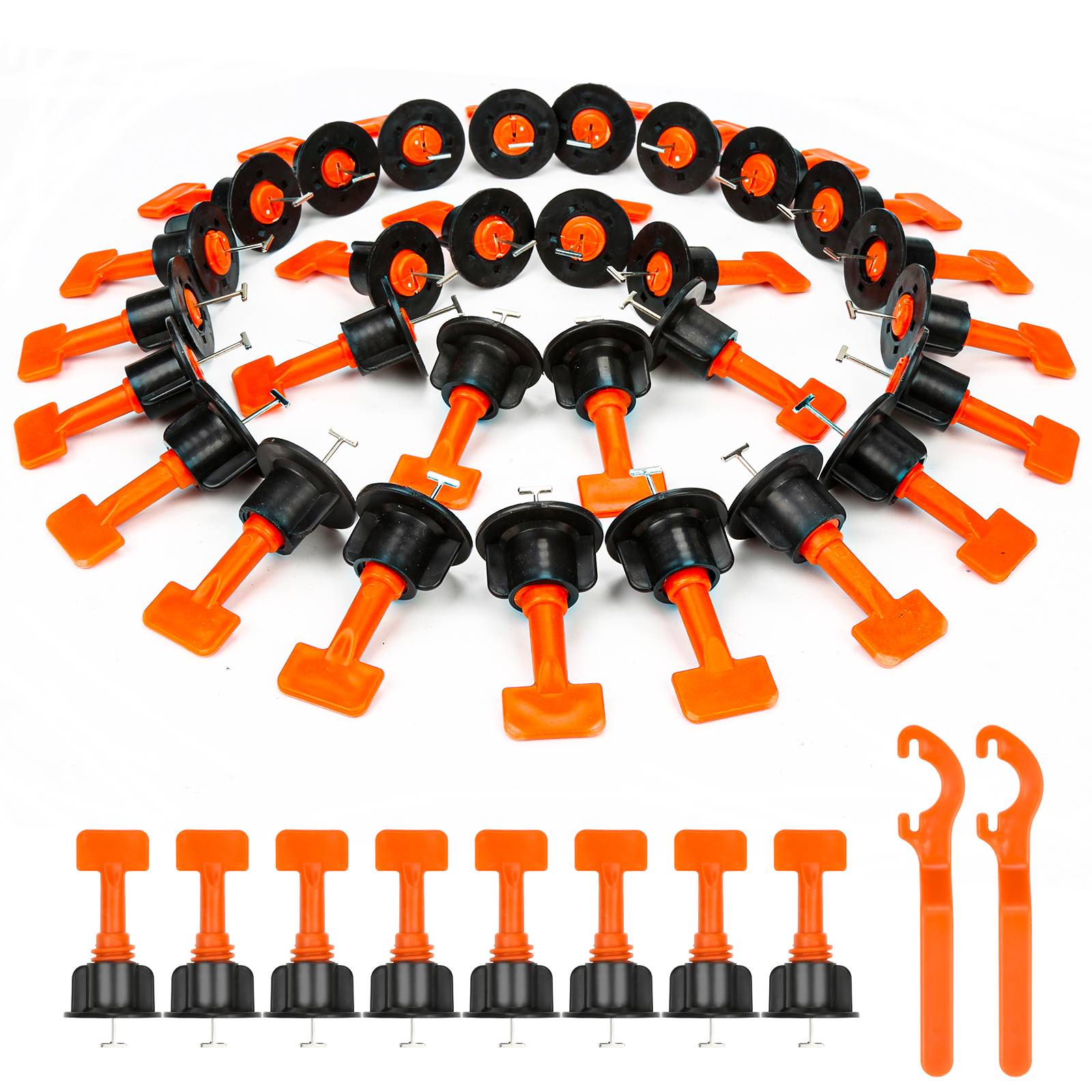 220 Stück Wiederverwendbar Fliesen Nivelliersystem,Platten Nivelliersystem,Fliesen Keile Kunststoff, Leveling System, Fliesenkreuz mit Speziellem