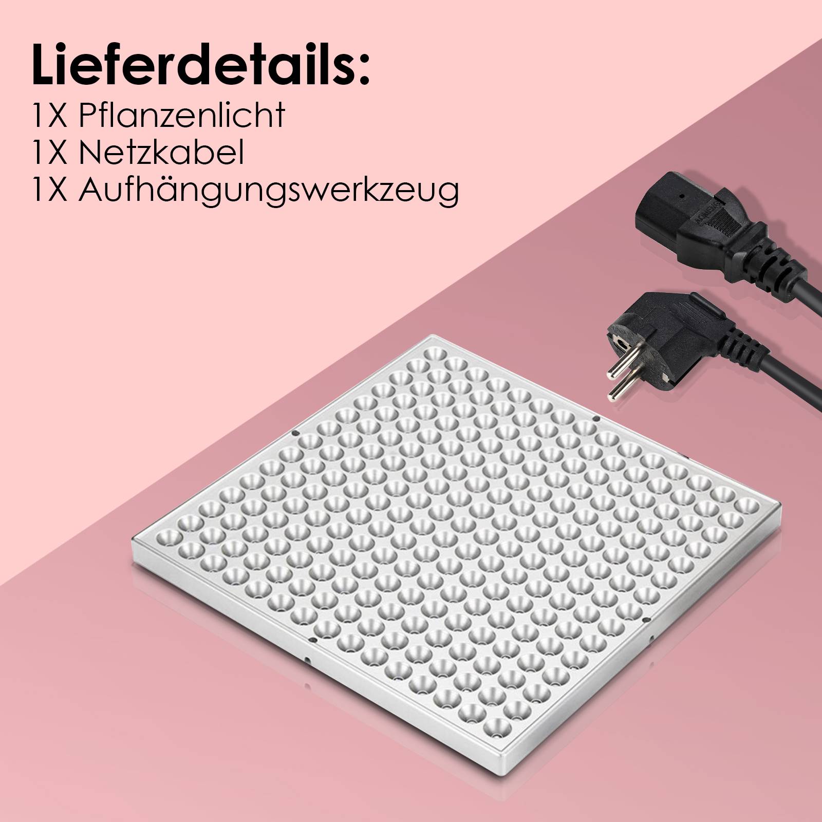 Pflanzenlampe Vollspektrum 225 LEDs 15W Pflanzenlicht Zimmerpflanzen Wachstumslampe Grow Lampe