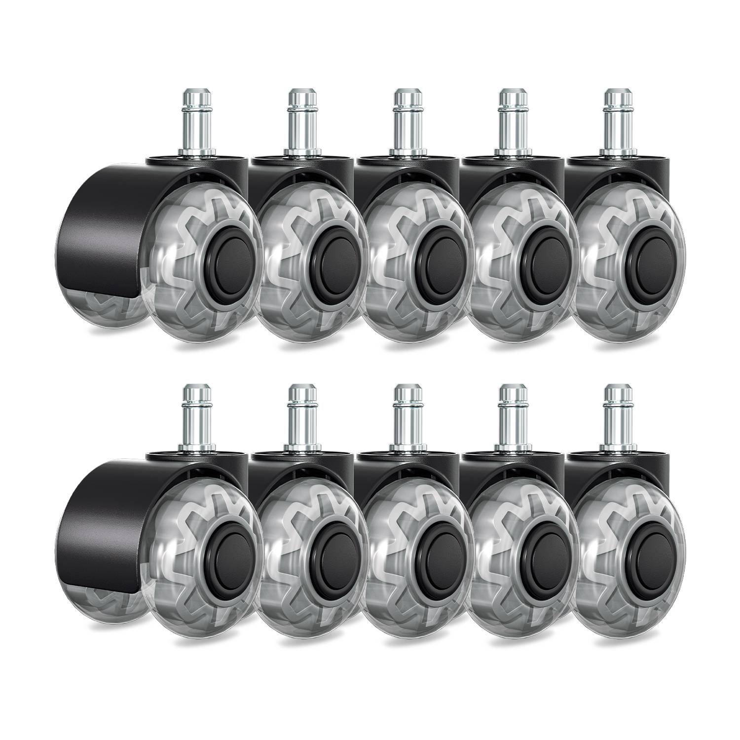 Bürostuhlrollen 10x Stuhlrollen 11x22mm 360 Grad Drehung kratzerfrei für Bürostuhl Gaming-Stuhl