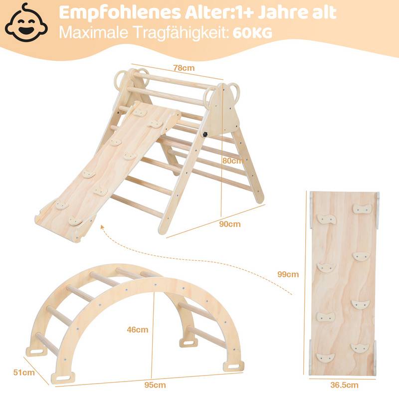 kletterdreieck Klettergerüst Indoor Sprossendreieck Spielplatz zum Klettern