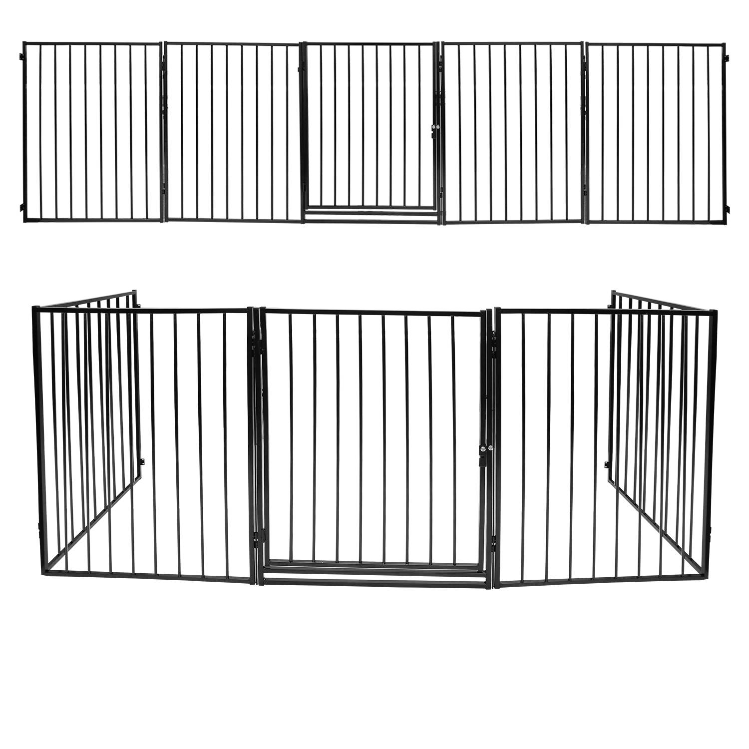 Kaminschutzgitter 5-tlg Schutzgitter 300x75cm Ofenschutzgitter Sicherheitstür Tierschutzgitter Absperrgitter Konfigurationsgitter