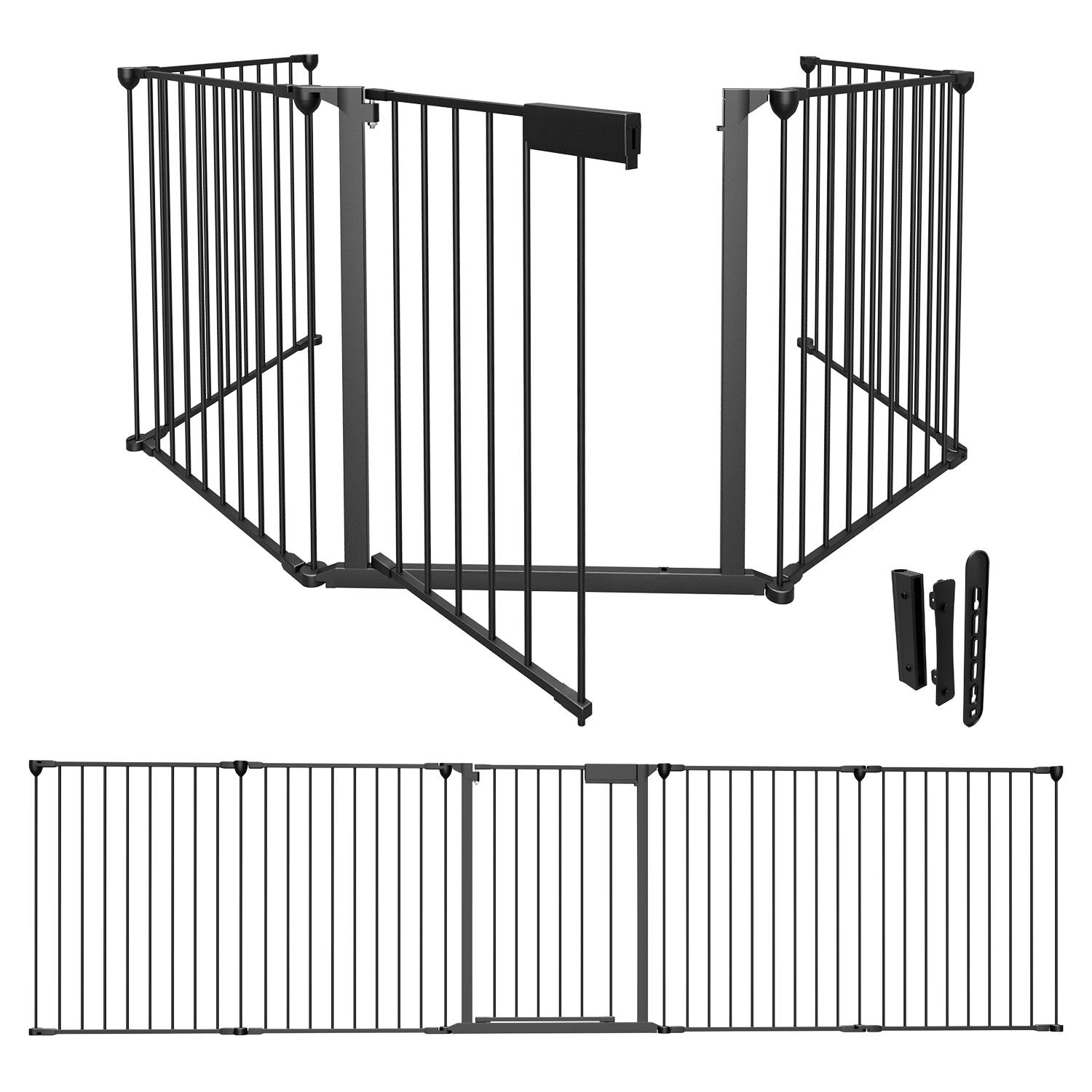 Kaminschutzgitter 5x Kamingitter 310x75cm Kinderschutzgitter Absperrgitter Schutzgitter Ofenschutzgitter Laufstall Türschutzgitter