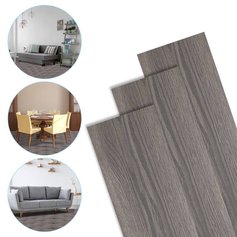 PVC Bodenbelag Vinylboden Selbstklebend mit Holz-Optik, 35 Stück 4,89 m² Vinyl Klebefliesen Bodenfliesen Selbstklebend, PVC Boden Rutschfest Wasserf