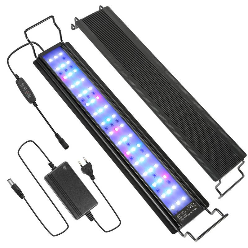 45-70 cm LED Aquarium Lampe Tank Leuchtet Unterwasser Beleuchtung Dimmbar 3 Lichtmodi mit Timer,18W