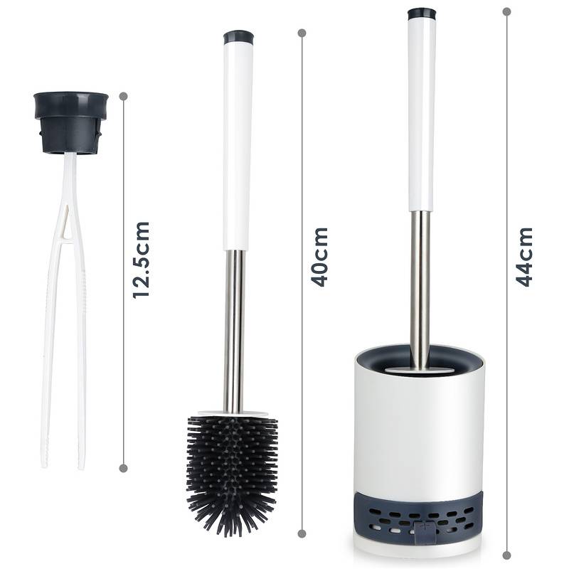 Toilettenbürste Silikon WC-Bürste Garnitur Wandhalter Bürste Klobürste mit Wandbefestigung 2 in 1