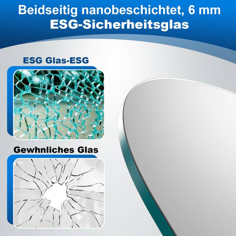 Badewannenaufsatz Duschwand Faltwand Badewanne Duschabtrennung aus 6mm NANO 180° ESG Klar Glas Rechts-und Links montierbar 2-teilig faltbar