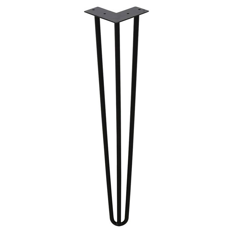 4x Hairpin Legs Möbelbeine Tischläufer schwarz Hairpin Legs 3 Bügel, 35cm