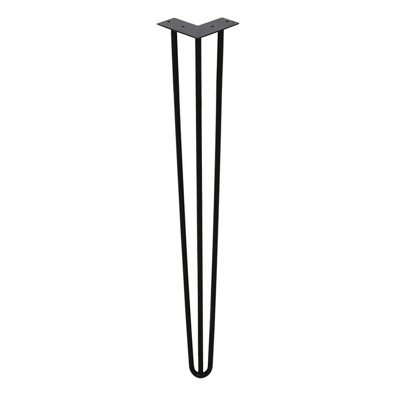 4x Hairpin Legs Möbelbeine Tischläufer schwarz Hairpin Legs 3 Bügel, 45cm